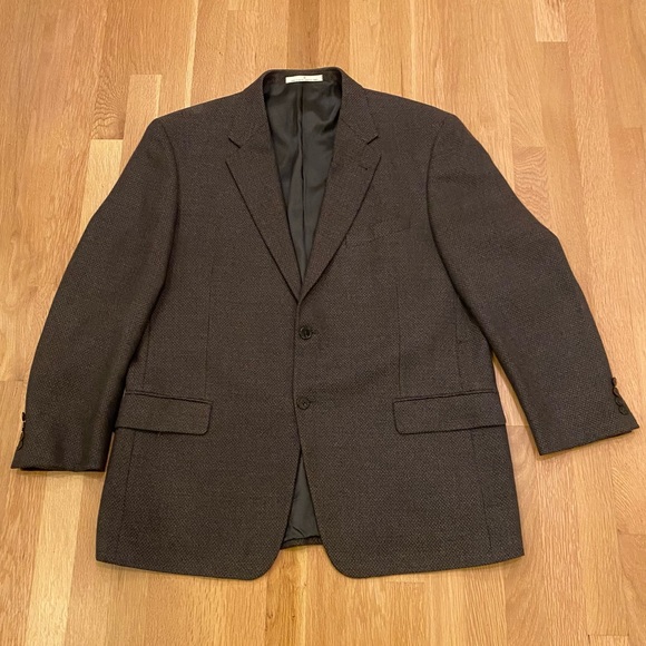 Joseph Abboud Mens Brown Textured Weave Blazer / Size See Measurements - Picture 1 of 11